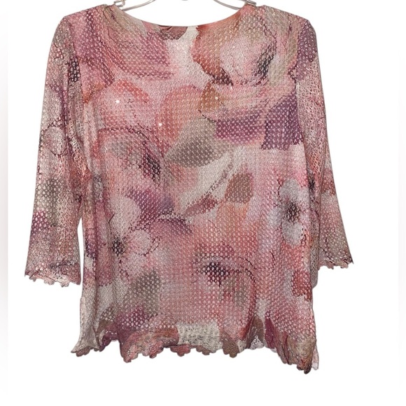 Alfred Dunner Top Pink Size Petite Small - Picture 2 of 8